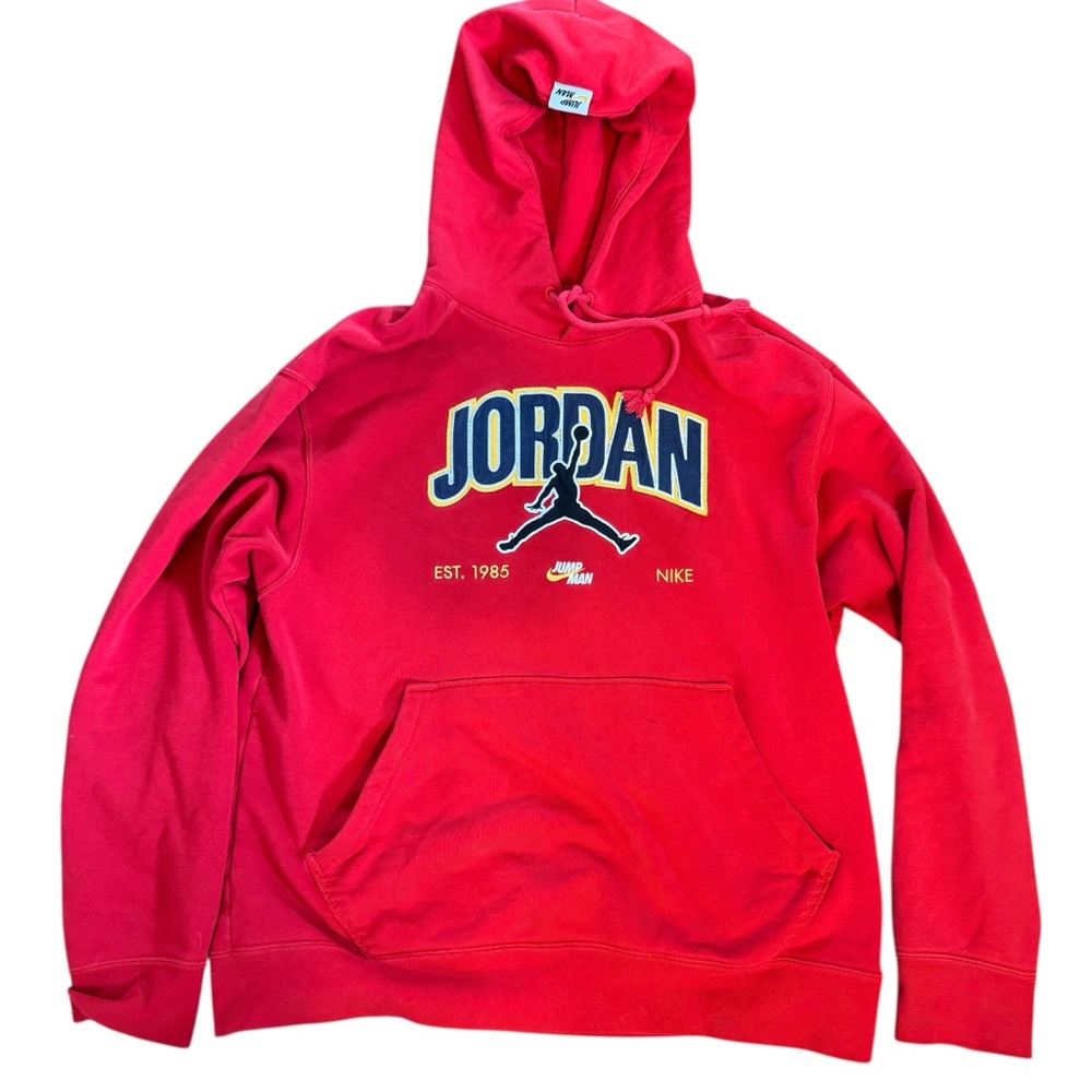 Air Jordan Jumpman Fleece Pullover Men's Hoodie Red DA7184-687